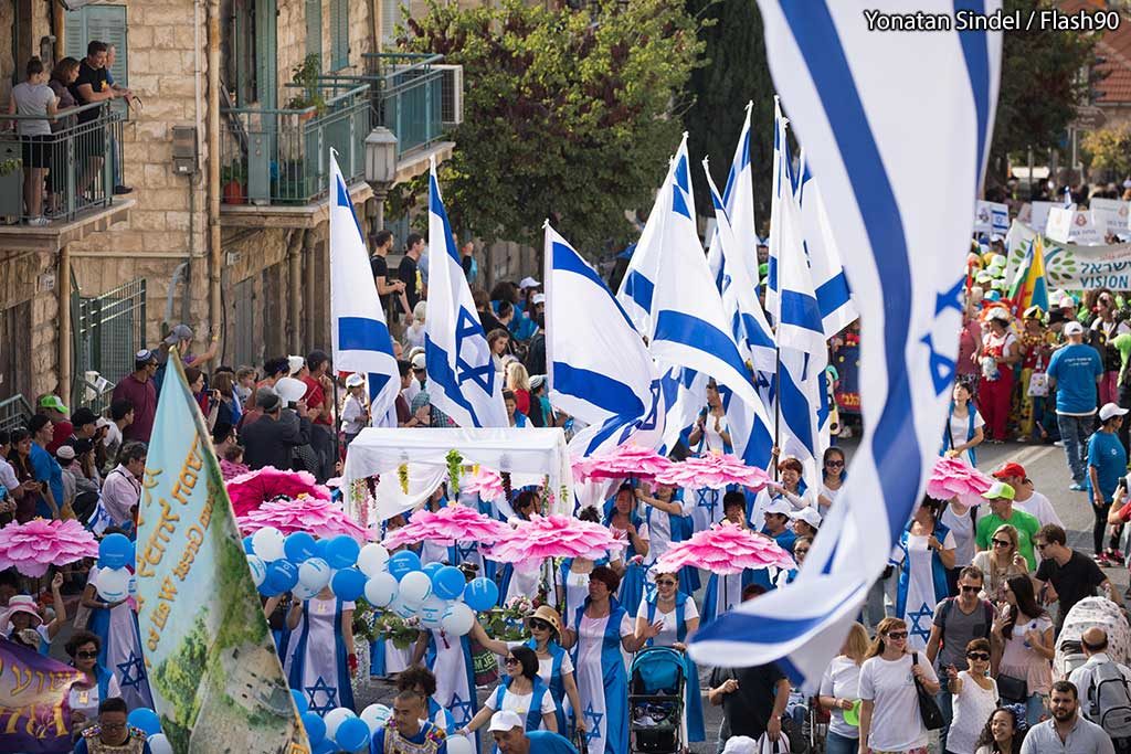 парад христиан в Иерусалиме